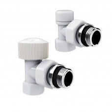 Набор термостатический угловой Royal Thermo Design 1/2"М30х1,5 Белый